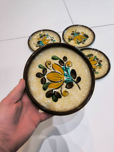 4 assiettes à dessert Boch Corfou 4 assiettes à dessert Boch Corfou