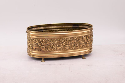 Jardinière vintage ovale en cuivre Jardinière vintage ovale en cuivre