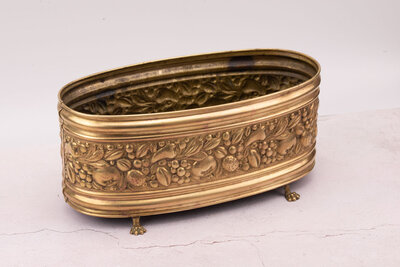 Jardinière vintage ovale en cuivre Jardinière vintage ovale en cuivre