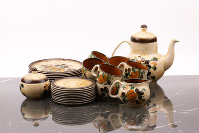 Set à café complet 10 pers de Boch, série Corfou Set à café complet 10 pers de Boch, série Corfou